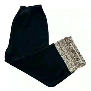 Norton McNaughton XL Pants Black Elastic Waist Flowy Matching Tank Top